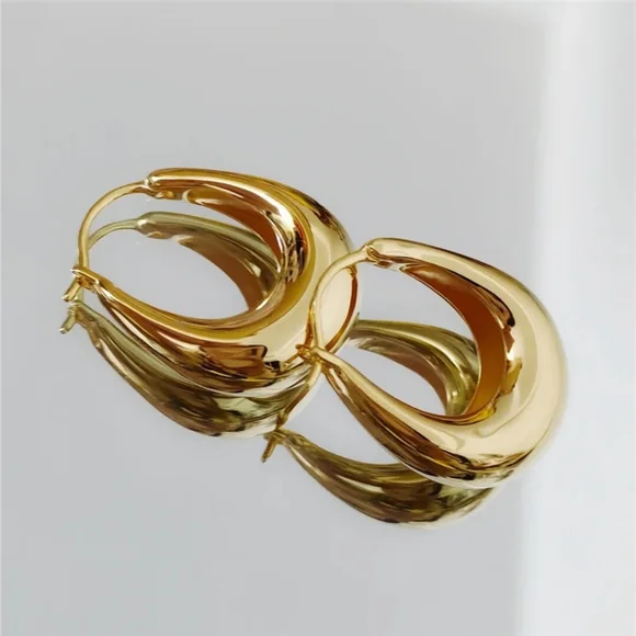 14k gold over sterling silver earrings - Picture 3 of 4
